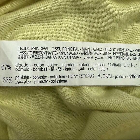 Zara Light Yellow One-Shoulder Crop Top Women’s Size Medium Great Condition - Picture 6 of 7